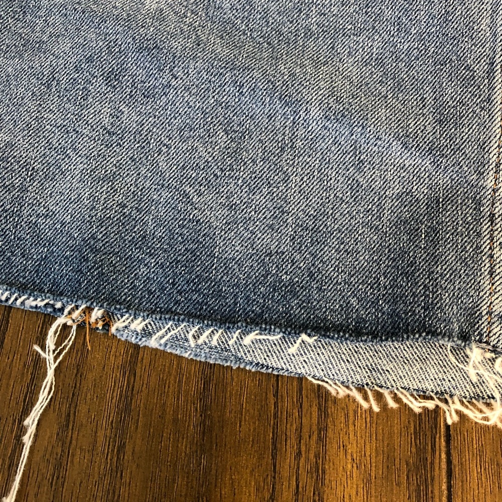 We The Free Button fly distressed denim skirt - Picture 4 of 8